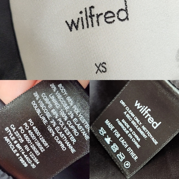 SOLD 🌟Aritzia Wilfred Black Generation Softly Structured Relaxed Blazer Size XS - Picture 16 of 16